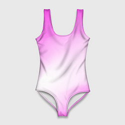 Купальник-боди 3D женский Градиент розовый, цвет: 3D-принт