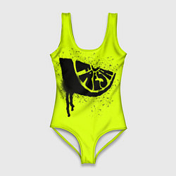 Купальник-боди 3D женский Fresh lime, цвет: 3D-принт