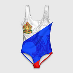 Купальник-боди 3D женский Россия - пограничные войска, цвет: 3D-принт