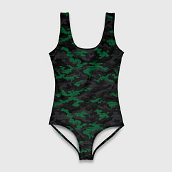 Купальник-боди 3D женский Точечный камуфляжный узор Spot camouflage pattern, цвет: 3D-принт