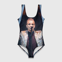 Купальник-боди 3D женский Depeche Mode - Dave Gahan stage memento mori, цвет: 3D-принт