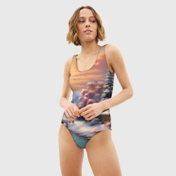 Купальник-боди 3D женский Чудеса под новый год, цвет: 3D-принт — фото 2