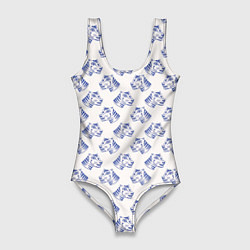 Купальник-боди 3D женский Дикий тигр, цвет: 3D-принт