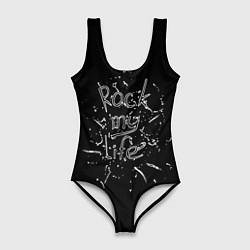 Женский купальник-боди Rock my life чёрный