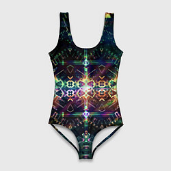 Купальник-боди 3D женский Медитативный арт, цвет: 3D-принт