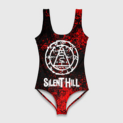 Купальник-боди 3D женский Silent hill лого blood, цвет: 3D-принт