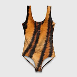 Купальник-боди 3D женский Тигровая шкура, цвет: 3D-принт