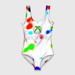 Купальник-боди 3D женский Xbox steelbox, цвет: 3D-принт