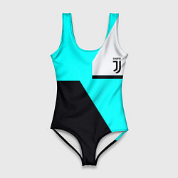 Купальник-боди 3D женский Juventus sport geometry fc, цвет: 3D-принт