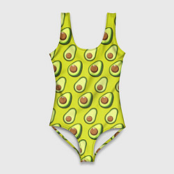 Женский купальник-боди Паттерн с половинкой авокадо