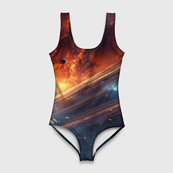 Купальник-боди 3D женский Млечный путь космос, цвет: 3D-принт