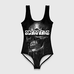 Купальник-боди 3D женский Scorpions rock, цвет: 3D-принт