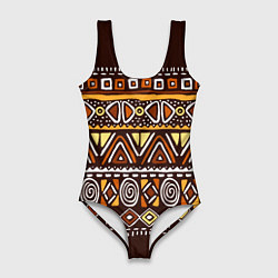 Женский купальник-боди Африканский традиционный орнамент