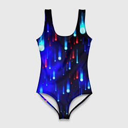 Купальник-боди 3D женский Космические метеориты, цвет: 3D-принт