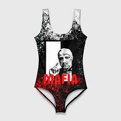 Купальник-боди 3D женский Mafia брызги красок, цвет: 3D-принт