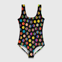 Купальник-боди 3D женский Конфетти, цвет: 3D-принт