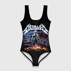 Купальник-боди 3D женский Metallica - neon fantasy, цвет: 3D-принт