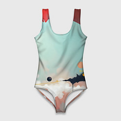 Купальник-боди 3D женский Сюрреалистичная абстракция, цвет: 3D-принт