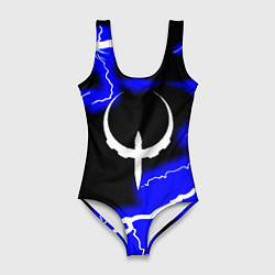 Купальник-боди 3D женский Quake молнии шторм, цвет: 3D-принт