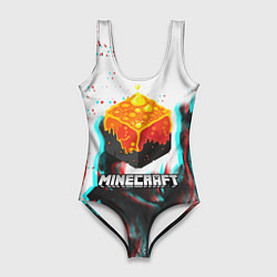 Купальник-боди 3D женский Minecraft glitch, цвет: 3D-принт