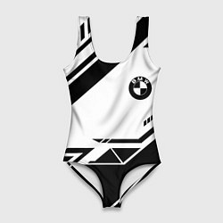 Купальник-боди 3D женский BMW geometry black, цвет: 3D-принт