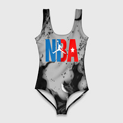 Купальник-боди 3D женский NASA неоновый огонь, цвет: 3D-принт