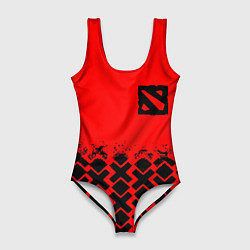 Купальник-боди 3D женский Dota игровой паттерн, цвет: 3D-принт