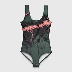 Купальник-боди 3D женский Гранж потертая текстура, цвет: 3D-принт