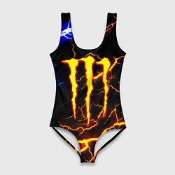 Купальник-боди 3D женский Monster energy шторм, цвет: 3D-принт