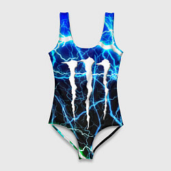 Купальник-боди 3D женский Monster energy electro, цвет: 3D-принт