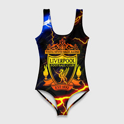 Купальник-боди 3D женский Liverpool storm, цвет: 3D-принт