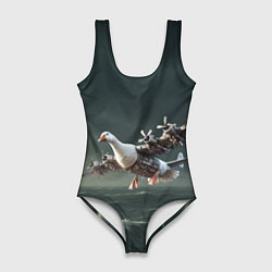 Купальник-боди 3D женский Бомбардито гусито мем, цвет: 3D-принт