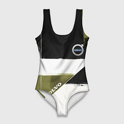 Купальник-боди 3D женский Volvo логотип, цвет: 3D-принт