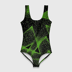 Купальник-боди 3D женский Triangles with dots, цвет: 3D-принт