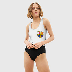 Купальник-боди 3D женский Barcelona черный огонь, цвет: 3D-принт — фото 2