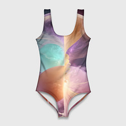 Купальник-боди 3D женский Космическая круглая абстракция, цвет: 3D-принт