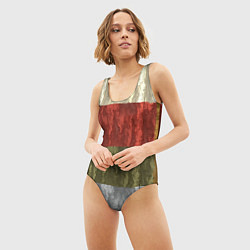 Купальник-боди 3D женский Цветной узор абстрактная графика, цвет: 3D-принт — фото 2