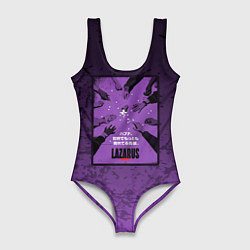 Купальник-боди 3D женский Lazarus: Violet Pattern, цвет: 3D-принт