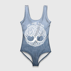 Купальник-боди 3D женский Лес мой храм древо миров - кельтское тату, цвет: 3D-принт