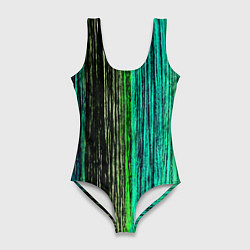 Купальник-боди 3D женский Цветовая палитра, цвет: 3D-принт