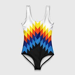 Купальник-боди 3D женский Олдскульный паттерн, цвет: 3D-принт