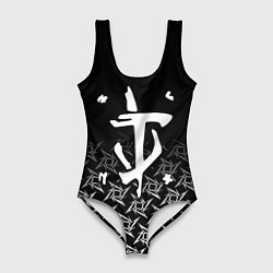Купальник-боди 3D женский Doom ninja, цвет: 3D-принт