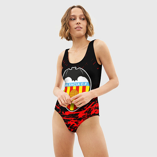 Женский купальник-боди Валенсия брызги красок / 3D-принт – фото 3