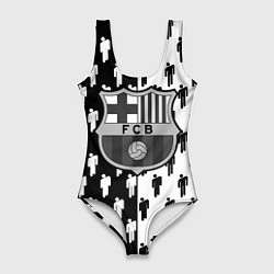 Купальник-боди 3D женский Barcelona спортивный паттерн, цвет: 3D-принт