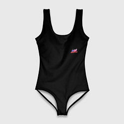 Купальник-боди 3D женский Всероссийский день хоккея, цвет: 3D-принт