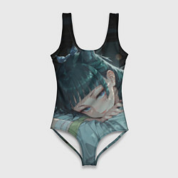 Купальник-боди 3D женский Маомао с кошачьими ушками, цвет: 3D-принт