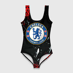 Купальник-боди 3D женский Chelsea брызги красок текстура, цвет: 3D-принт