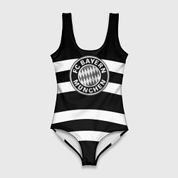 Купальник-боди 3D женский Bayern Mnchen волны, цвет: 3D-принт