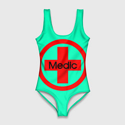Купальник-боди 3D женский Medic, цвет: 3D-принт