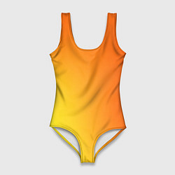 Купальник-боди 3D женский Color orange red, цвет: 3D-принт